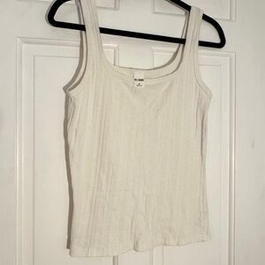 RE DONE cropped pointelle sleeveless tank top - Size M